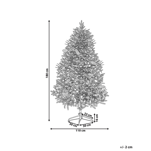 Árvores de Natal pré-iluminadas 180 cm Verde escuro PALOMAR