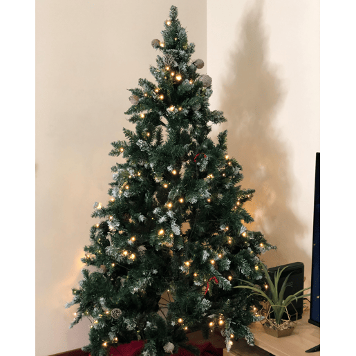 Árvores de Natal pré-iluminadas 180 cm Verde escuro PALOMAR