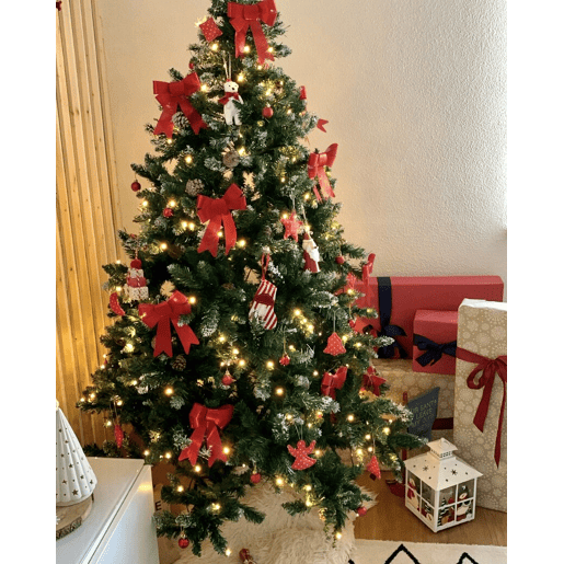 Árvores de Natal pré-iluminadas 180 cm Verde escuro PALOMAR