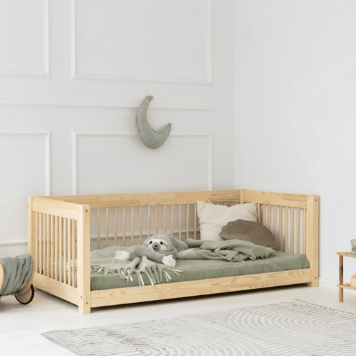 Banco cama 70x140 com base de ripas Perrine Madeira Banco cama 70x140 com base de ripas Perrine Madeira