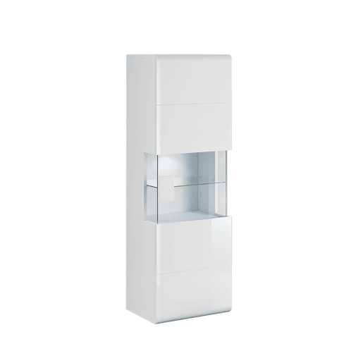 Vitrine mural 1 porte com LED Jules Branco