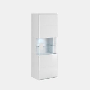 Vitrine mural 1 porte com LED Jules Branco