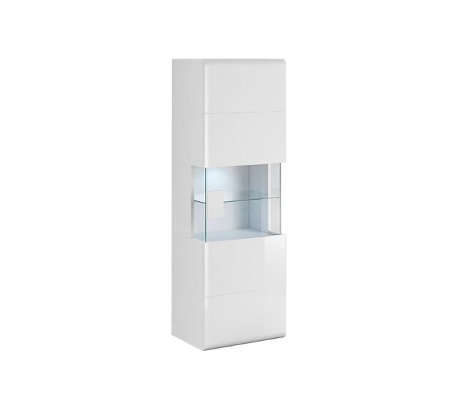 Vitrina de pared 1 puerta con led jules blanco