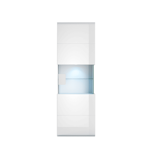 Vitrine mural 1 porte com LED Jules Branco