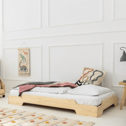 Cama de chão 90x200 base de ripas incluída Lola Bois