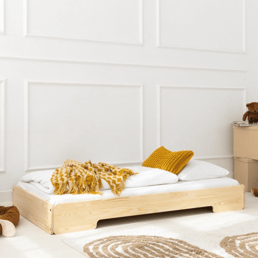 Cama de chão 90x200 base de ripas incluída Léna Bois