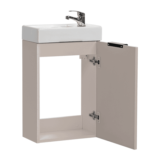 Meuble lave-mains 40cm 1 porte Adriel Cachemire