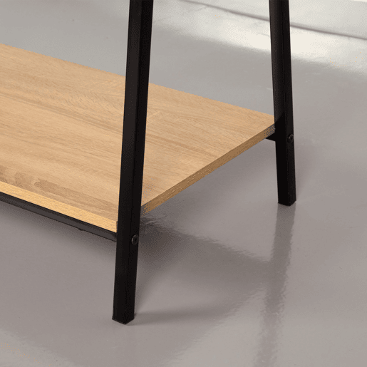 Max Home Roupa burro madeira e aço 2 prateleiras 64x40x150 cm