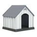 Caseta de Resina para Perros 7house Caseta de Resina para Perros 7house Negro/ Gris