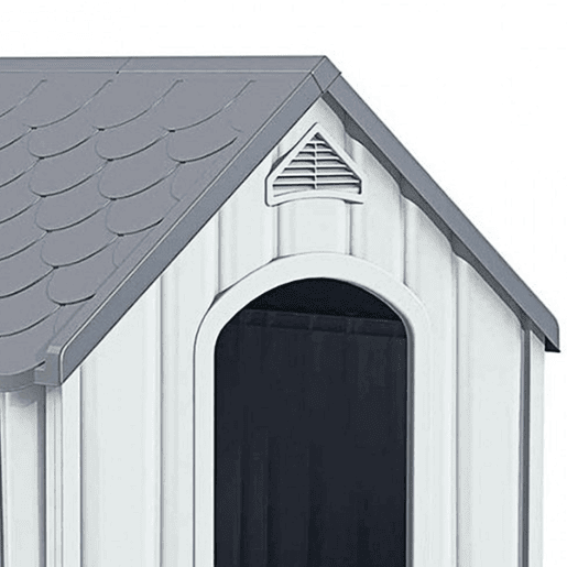 Casota para cão em resina pretacinza 92x87x91cm 7house
