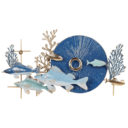 Decoração de parede Peixe BARIUM Metal 48 cm Azul