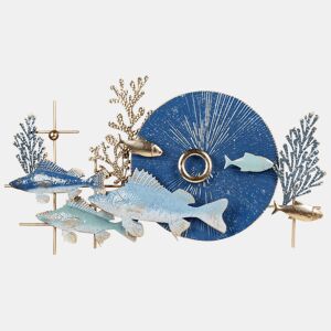 Decoração de parede Peixe BARIUM Metal 48 cm Azul