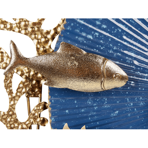 Decoração de parede Peixe BARIUM Metal 48 cm Azul