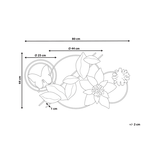 Beliani Decoração de parede THORIUM