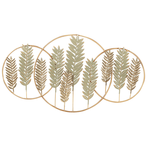 Decoração de parede Folha COPERNICIUM Metal 50 cm Dourado