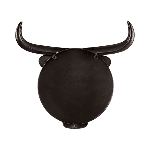 Decoração de parede Touro ERBIUM Metal 41 cm Cinzento
