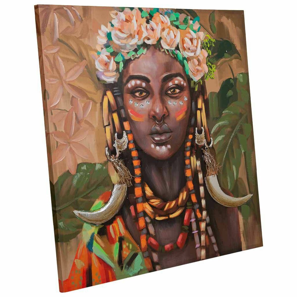 Cuadro alexandra house living life lienzo madera de abeto 100 x 3 x 100 cm