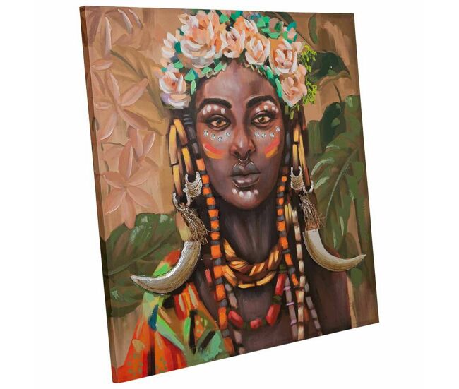 Cuadro alexandra house living life lienzo madera de abeto 100 x 3 x 100 cm