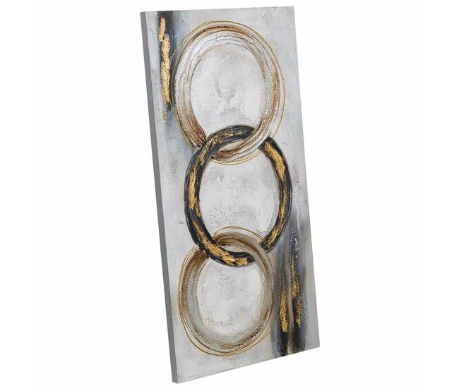 Cuadro alexandra house living lienzo madera de abeto 100 x 3 x 50 cm