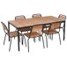 Beliani Conjunto de comedor VALLESE Beliani Conjunto de comedor VALLESE Madera Clara