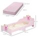 Cama Infantil MDF, Madera de Álamo HOMCOM Cama Infantil MDF, Madera de Álamo HOMCOM Rosa