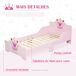 Cama Infantil MDF, Madera de Álamo HOMCOM Cama Infantil MDF, Madera de Álamo HOMCOM Rosa