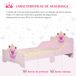 Cama Infantil MDF, Madera de Álamo HOMCOM Cama Infantil MDF, Madera de Álamo HOMCOM Rosa