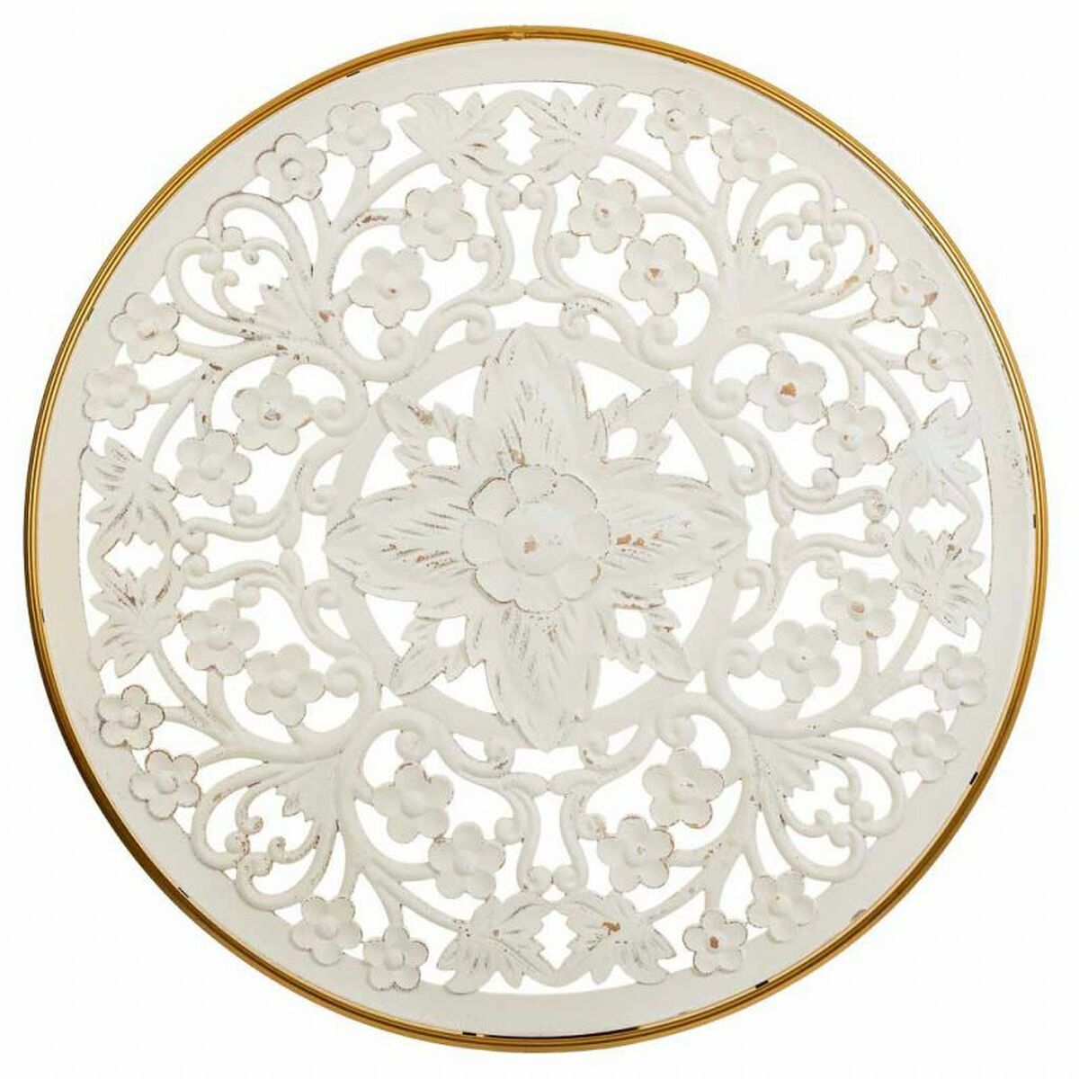 Decoración de pared alexandra house living blanco metal madera mdf 3 x 87 x 87 cm