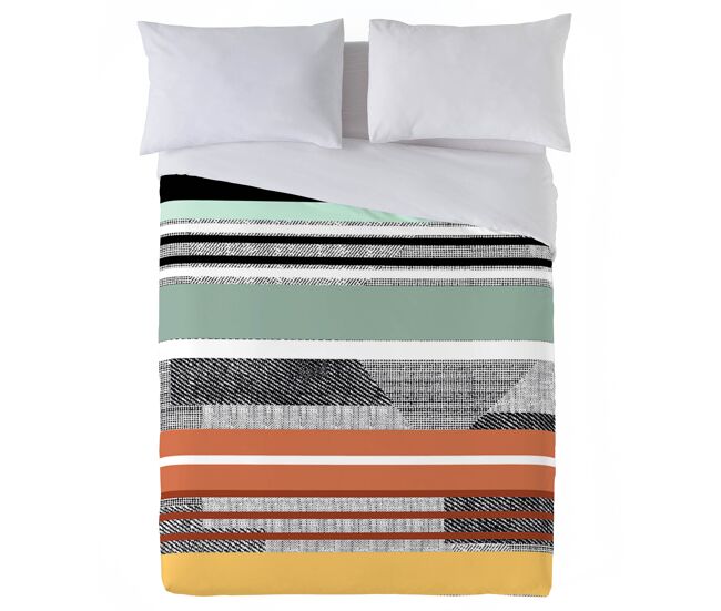 Naturals - funda nórdica estampada cama 180 - algodón extra suave - incluye 1 o 2 fundas de almohada - denim