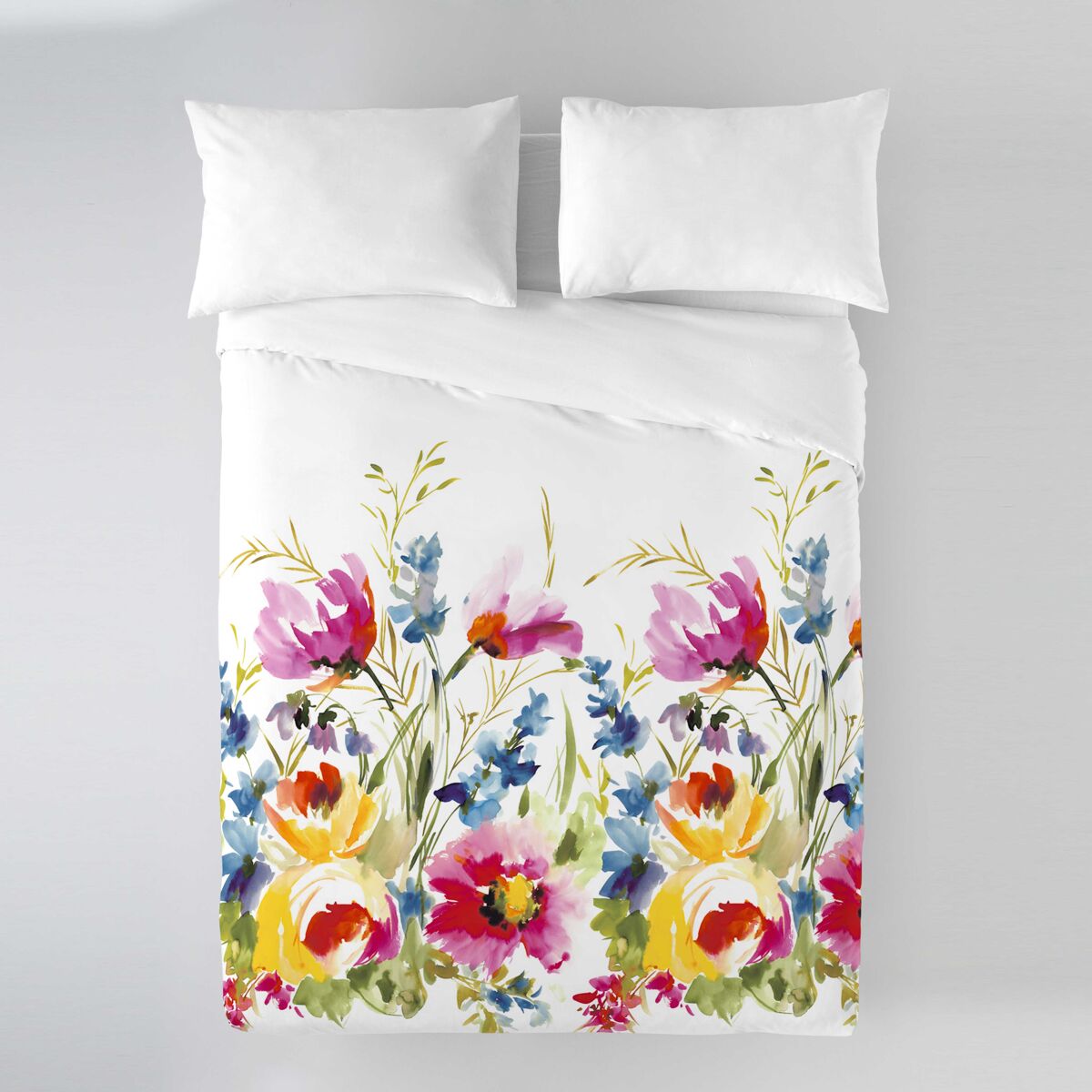 Icehome - funda nórdica estampada 3 piezas cama 150 - microfibra poliéster - fabricado en españa - garden