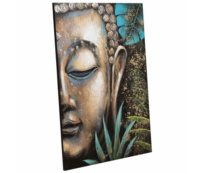 Cuadro alexandra house living asia lienzo madera de abeto 120 x 3 x 80 cm