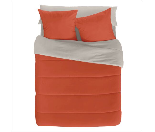 Naturals - edredón bicolor cama 90 - microfibra poliéster - 300 gr - fabricado en españa - ginger p.17/piedra l.198
