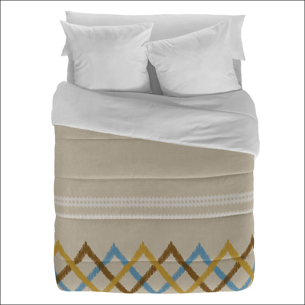 Naturals - edredón estampado cama 90 - microfibra poliéster - 300 gr -fabricado en españa - zigzag