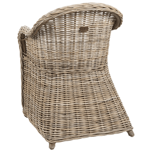 Conjunto de 2 cadeiras de jardim em rattan natural SUSUA II