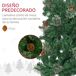 Árbol de Navidad Plástico, Metal HOMCOM, hogar - decoración Árbol de Navidad Plástico, Metal HOMCOM, hogar - decoración Verde