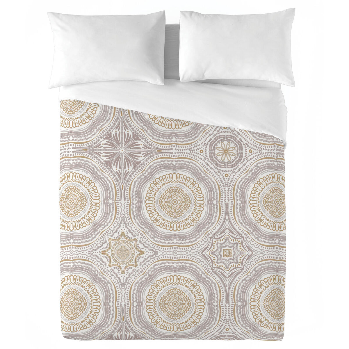Naturals - funda nórdica estampada cama 180 - algodón extra suave - incluye 1 o 2 fundas de almohada - shankar