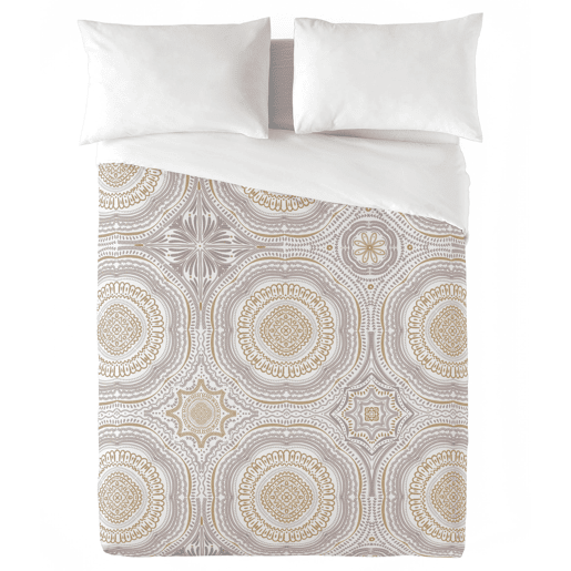 NATURALS - Cama com capa de edredom estampada 180 - Algodão extra macio - Inclui 1 ou 2 fronhas - SHANKAR