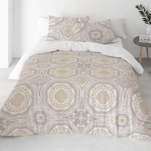 NATURALS - Cama com capa de edredom estampada 180 - Algodão extra macio - Inclui 1 ou 2 fronhas - SHANKAR