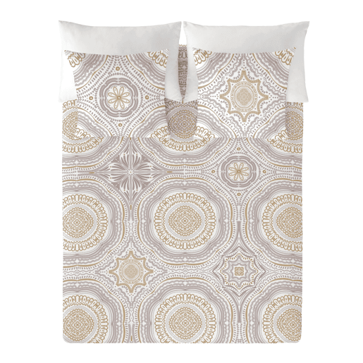NATURALS - Cama com capa de edredom estampada 180 - Algodão extra macio - Inclui 1 ou 2 fronhas - SHANKAR