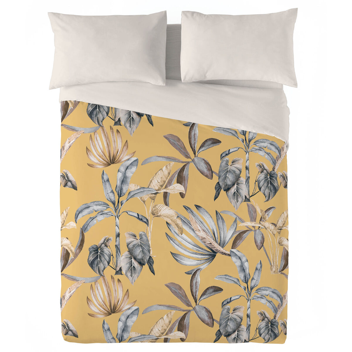 Naturals - funda nórdica estampada cama 90 - algodón extra suave - incluye 1 o 2 fundas de almohada - artemisa