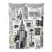 NATURALS - Funda Nórdica Estampada - Algodón Extra Suave - NY TRAVEL NATURALS - Funda Nórdica Estampada - Algodón Extra Suave - NY TRAVEL