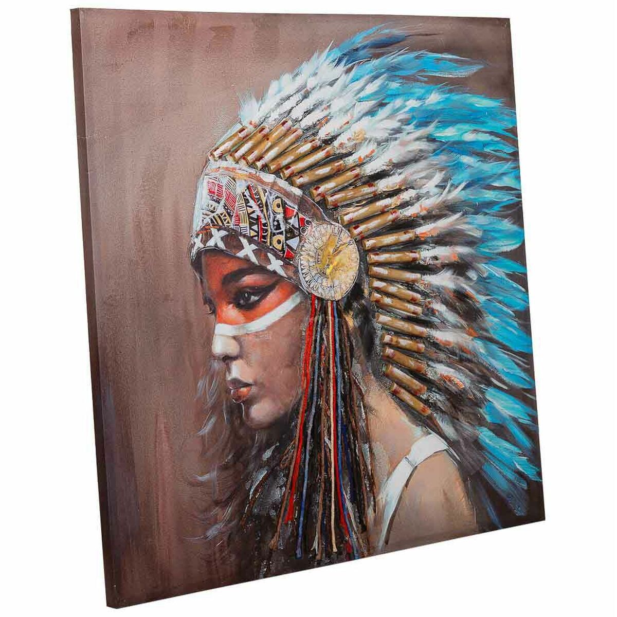 Cuadro alexandra house living life lienzo madera de abeto 100 x 3 x 100 cm