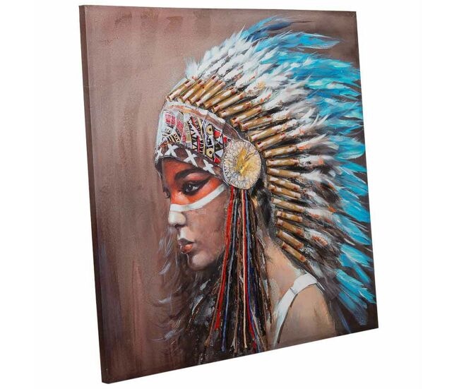 Cuadro alexandra house living life lienzo madera de abeto 100 x 3 x 100 cm