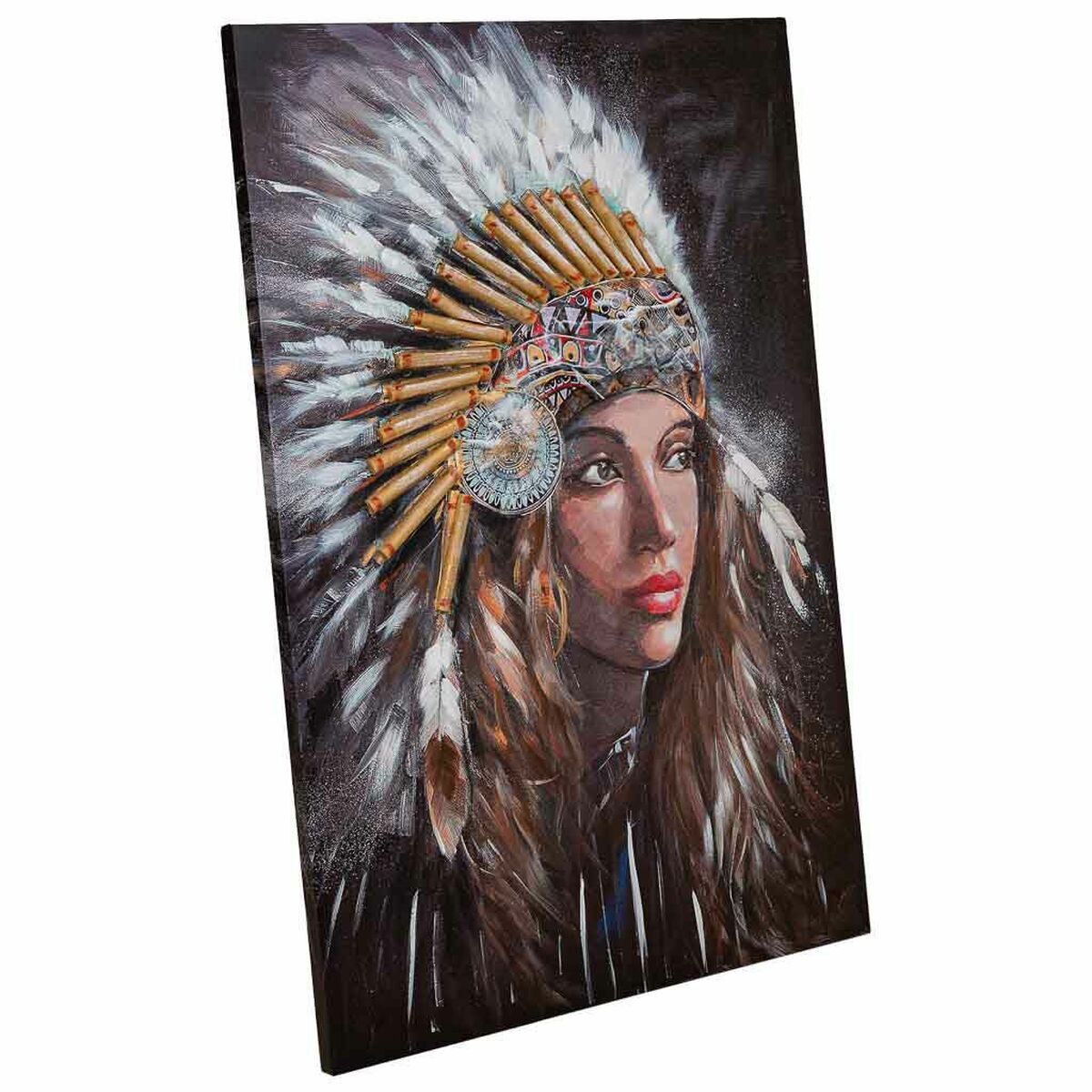 Cuadro alexandra house living life lienzo madera de abeto 120 x 2 x 80 cm
