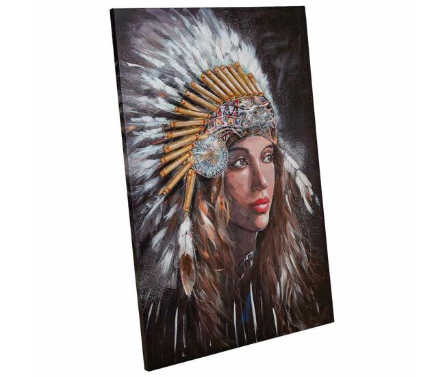 Cuadro alexandra house living life lienzo madera de abeto 120 x 2 x 80 cm