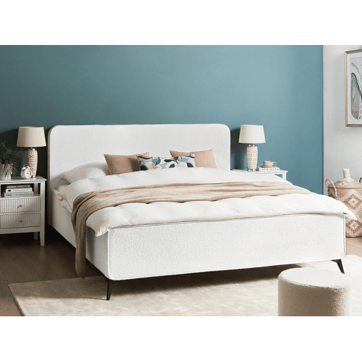 Beliani Cama Bouclé VALOGNES Beliani Cama Bouclé VALOGNES
