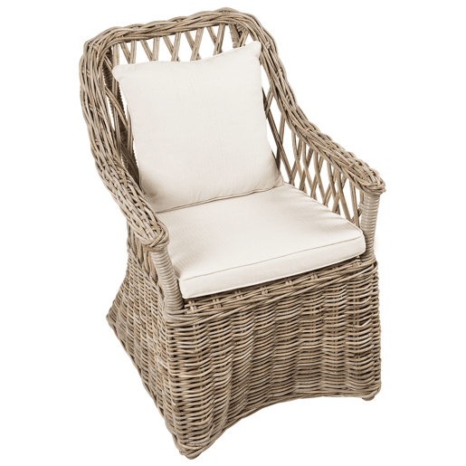 Cadeira de jardim em rattan natural MAROS II
