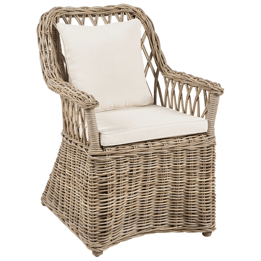 Conjunto de 2 poltronas de jardim em rattan natural MAROS II