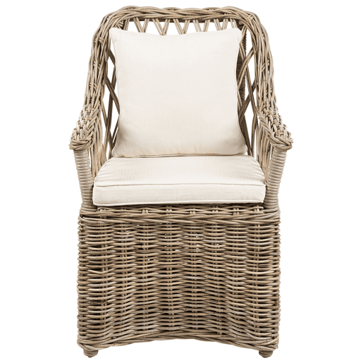 Conjunto de 2 poltronas de jardim em rattan natural MAROS II