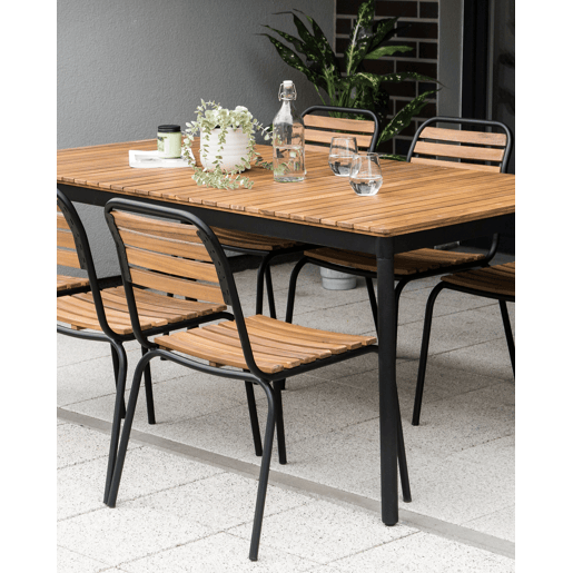 Conjunto de 6 cadeiras de jardim VALLESE Madeira de acácia Castanho